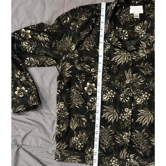 Christopher & Banks Women's Stretch Button-Up Shirt Multi Large Floral Print - Picture 7 of 8